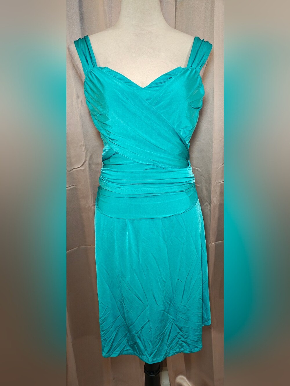 Vintage Guess Turquoise Infinity Dress.
